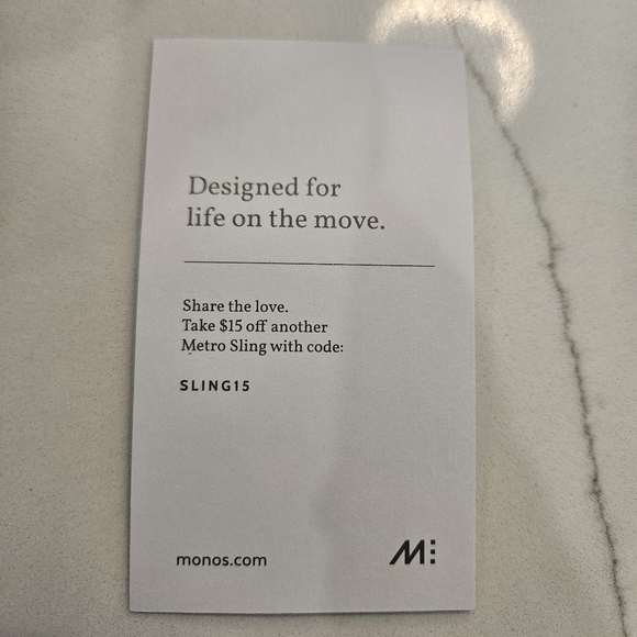 Monos Sling Tan Vegan Leather Unisex Crossbody Bag - Picture 14 of 14